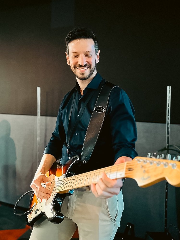 Dimitris with Fender Stratocaster
