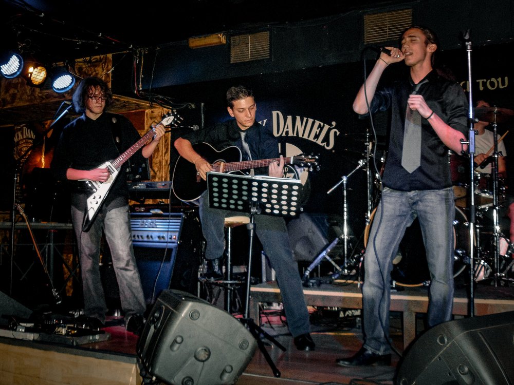 Performing live with the band