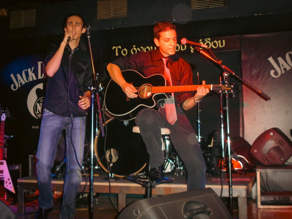 Performing live in Greece