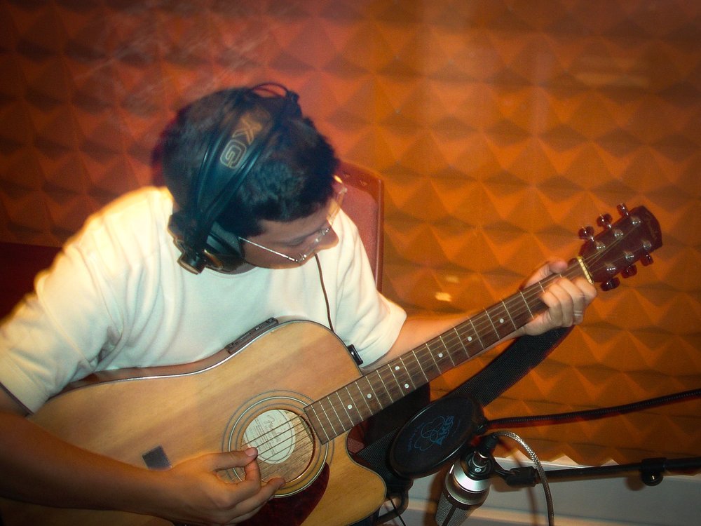 Recording in the studio, early days
